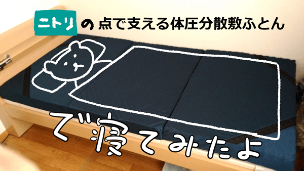 なぜ私がニトリの「点で支える体圧分散敷布団」を買ったのか？